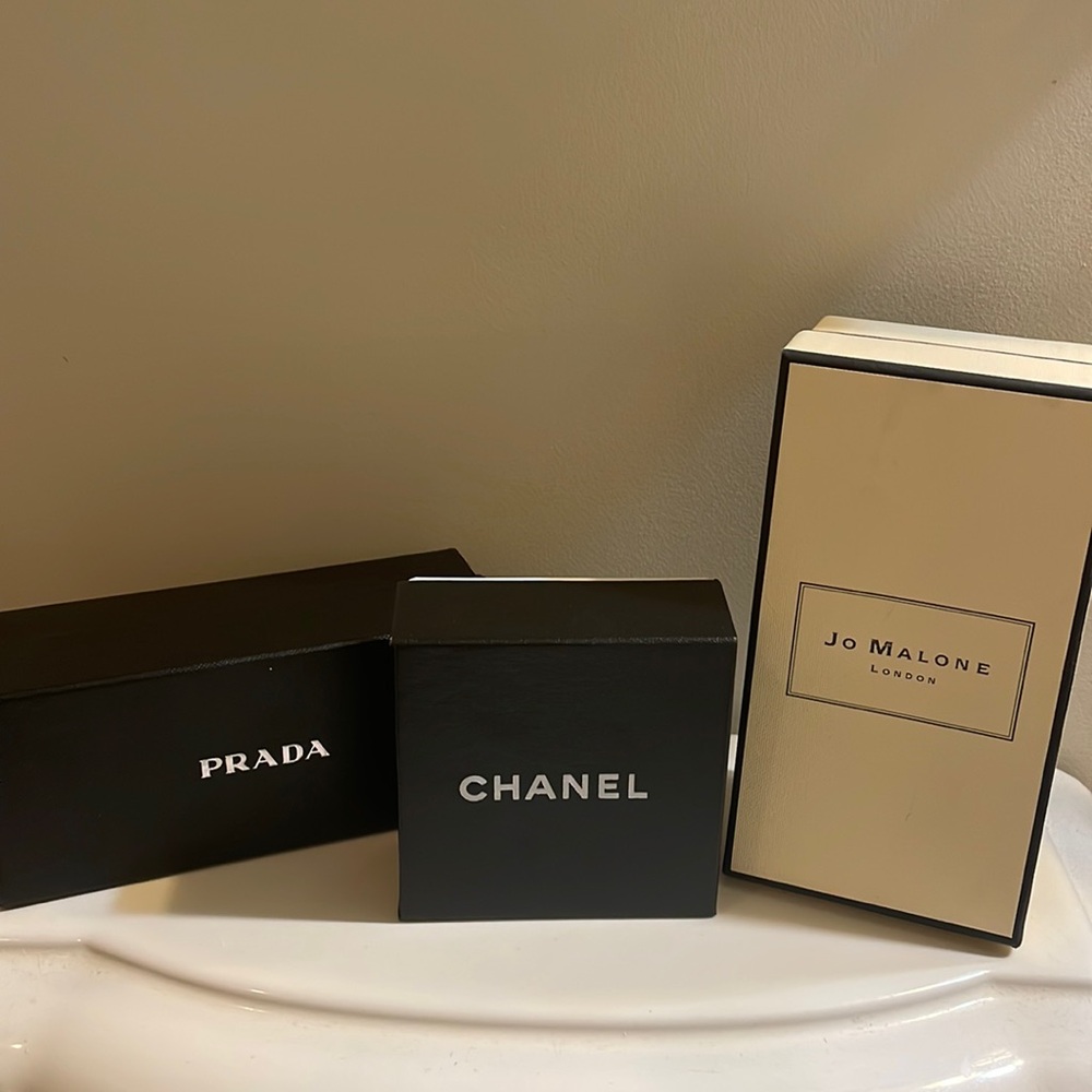 - Empty Designer boxes all like new no wear Prada, Chanel & Jo Malone